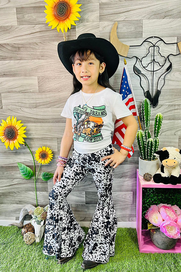 CHASE YOUR DREAMS NOT COWBOY printed girls set XCH0333-21H (A7S2)